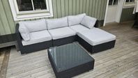 Utemöbler soffa och bord