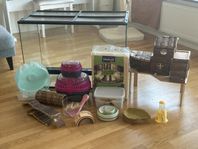 Terrarium / Hamsterbur inkl många tillbehör för hamster