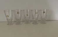 5 st Kosta Boda Bruksglas guldkant