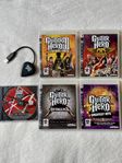 Guitar Hero PS3 – Les Paul-dongel + 5 spel. Gitarr behövs