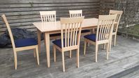 Ett köksbord + 6st stolar.