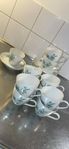 kaffekoppar med fat retro
