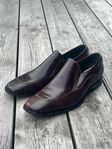 Ecco Montopoli Rikitga Läder Loafers Mörbruna Trä