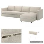 KLÄDSEL till ikeas soffa vimle 4 sits med schäslong