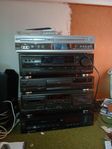 VHS, DVD, kassetspelare, och försärkare