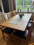 Ekbord + 6 stolar 