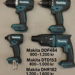 Makita 18V: DDF484 ×2, DTD153, DHR182 – Proffskit