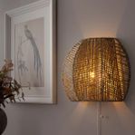 IKEA MÅNALG Vägglampa, starrgräs/handgjord