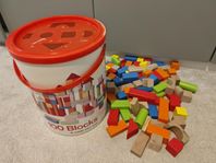Färgglada träklossar – Classic World – 100 delar