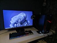 Dator med 27tums 144hz skärm