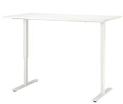 Trotten Ikea 120x70 cm Höj och sänkbart skrivbord Vit