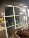 skjutdörr skjutparti,fast parti 80cm PVC bredd 3 m h. 2.06