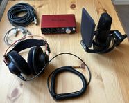Studio mikrofon & hörlurar