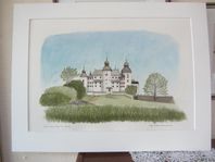Akvarell över Läckö slott