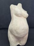 Skulptur, torso i stengods, handgjord