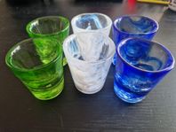6 st kosta boda Ulrica Hydman-Vallien Mine shotglas