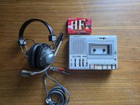 Sanyo M-A5LL kassettspelare & Sanyo E-80 Headset