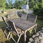 utebord med 4 stolar