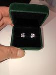Silver och Moissanite örhängen 