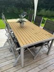 Utebord + 6st stolar
