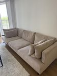 Harper 4-sits soffa i beige bred manchester