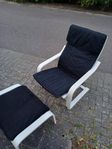 IKEA POANG Fåtölj och fotpall