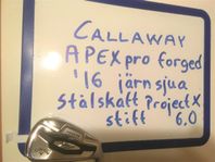 Callaway Apex Pro 16 järnsjua stålskaft stiff Project X
