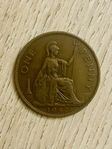 Brittisk One Penny - 1947 & Elizabeth II