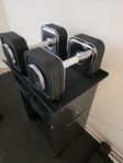 Ironmaster Justerbara hantlar 2 x 34 kg inkl. stativ