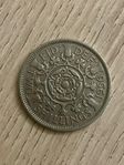 Brittisk Två Shilling - 1956