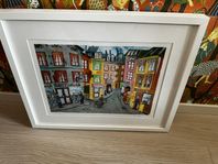 Litografi Mats Hådell Gamla Stan