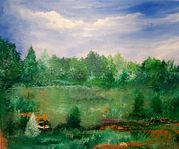 Tavla grön skog 