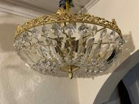 Kristallkrona Plafond  fint skick - mässing & glaskristalle