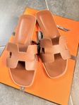Hermes oran sandaler brun stl 37