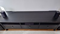HEMNES TV-bänk i svart-brun trä