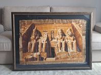 Papyrus tavla Abu Simbel Tempel Egypten 
