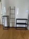 avlastningsbord, stege, vedförvaring