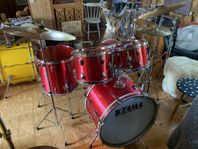 Komplett vintage Tama Swingstar trumkit, inkl cymbaler.