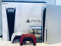 Playstation 5 Disc Edition, spel och 2 handkontroller, Ps5