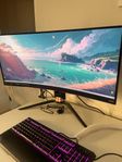 Gamingskärm 34 tum ultrawide 144hz