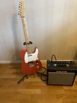 Fender Telecaster Mocha och Nux Mighty 20 BT Förstärkare