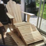 Adirondack stol med fotpall