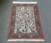 Handknuten Persisk Matta (Isfahan: Livets Träd) 156x110 cm