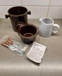 Choklad/ost fondueset och bringare