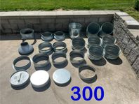 Ventilationsdelar Ø160/ Ø200 / Ø250 / Ø300 - Stort parti