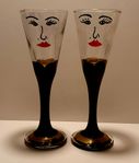 Handmålade snapsglas