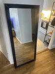 Stor svart spegel 160x70 cm – med dekorativ ram