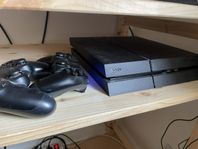 playstation 4 med 2 handkontroller