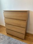 Ikea malmbyrå med fyra lådor