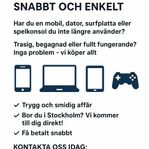 Sälj din teknik idag vi hämtar direkt!